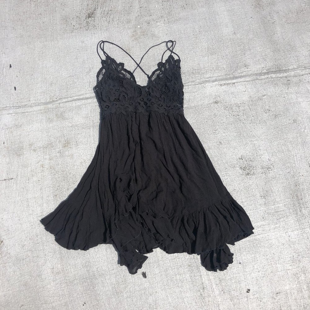 Free People Black Lace Summer Dress